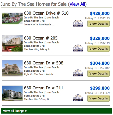 Juno by the sea real estate listings