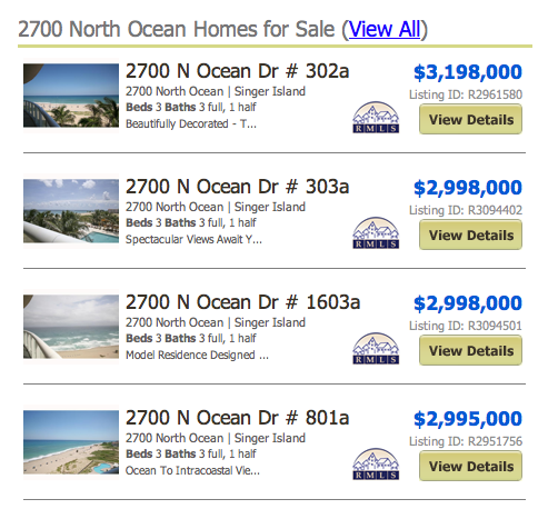 2700 North Ocean Homes for Sale (View All) listings