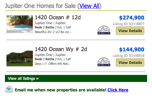 Jupiter One Homes for Sale (View All) listings