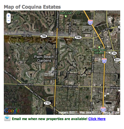 Map of Coquina Estates