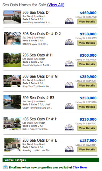 Sea Oats Homes for Sale (View All) listings