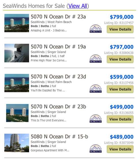 SeaWinds Homes for Sale (View All) listings