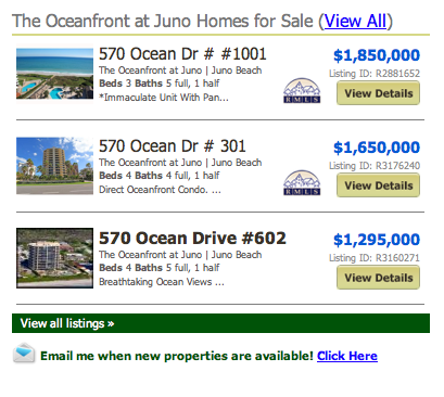 The Oceanfront at Juno Homes for Sale - listings