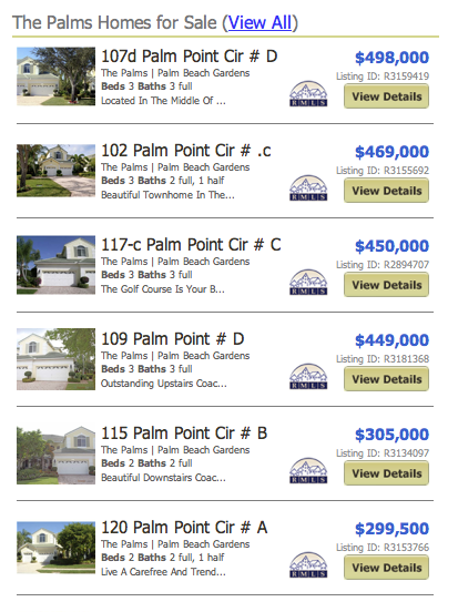 The Palms real estate for sale listings
