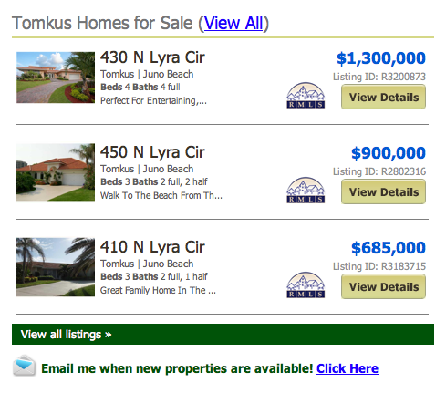 Tomkus Homes for Sale (View All) Listings in Juno Beach FL