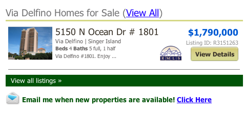 Via Delfino Homes for Sale (View All) listings
