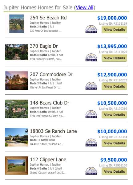 Jupiter homes listings