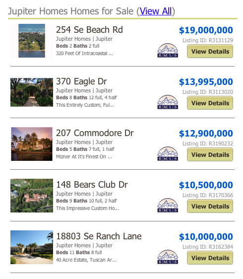 Jupiter homes listings