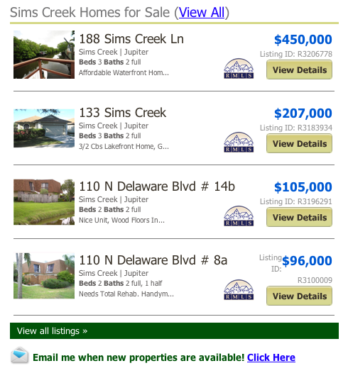 Sims Creek Real Estate