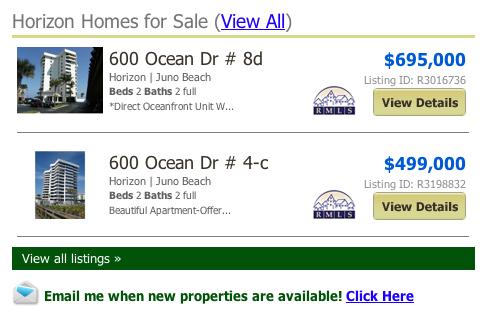 MLS Horizon Homes for Sale listings