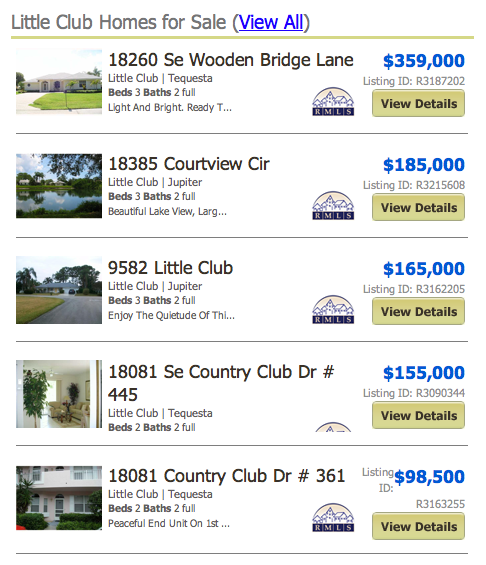 Little Club Homes for Sale Jupiter FL MLS search
