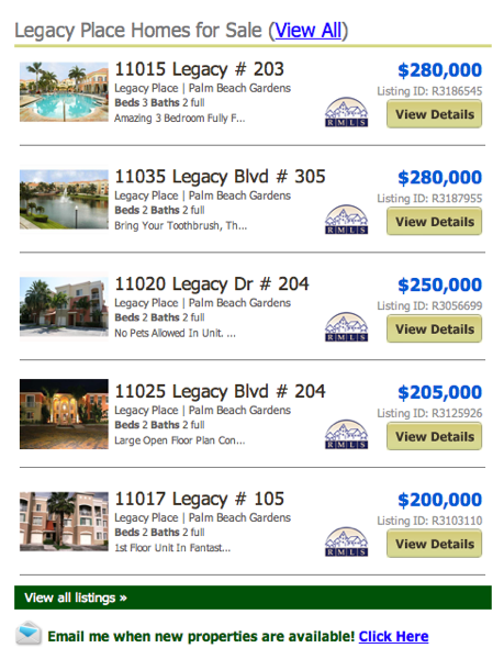 Legacy Place Palm Beach Gardens Condos & Townhouses
