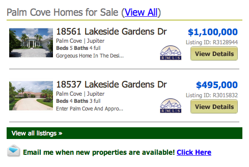 Palm Beach Shores Homes