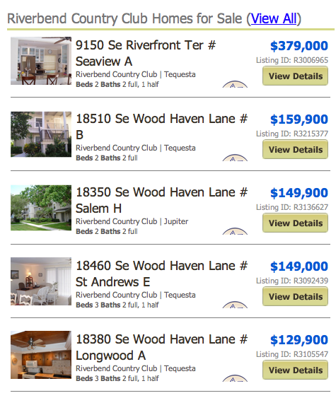 Riverbend Country Club Tequesta Condos
