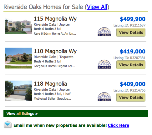 Riverside Oaks Tequesta Homes