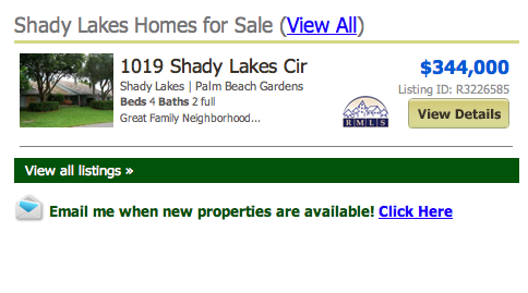 Shady Lakes Palm Beach Gardens Homes