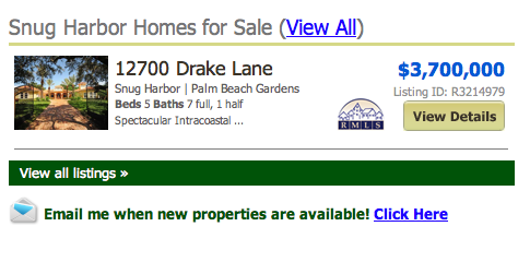 Snug Harbor Palm Beach Gardens Homes