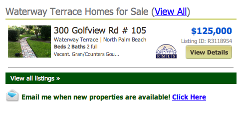 Waterway Terrace North Palm Beach Condos
