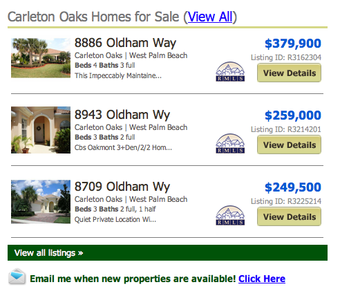 Carleton Oaks West Palm Beach Homes