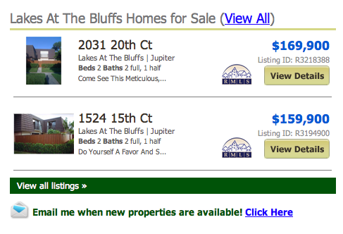 Lakes at the Bluffs Jupiter Townhomes