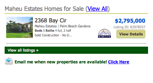 Maheu Estates Palm Beach Gardens