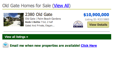Old Gate Palm Beach Gardens Homes