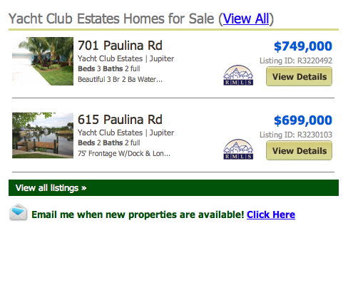 Yacht Club Estates Jupiter