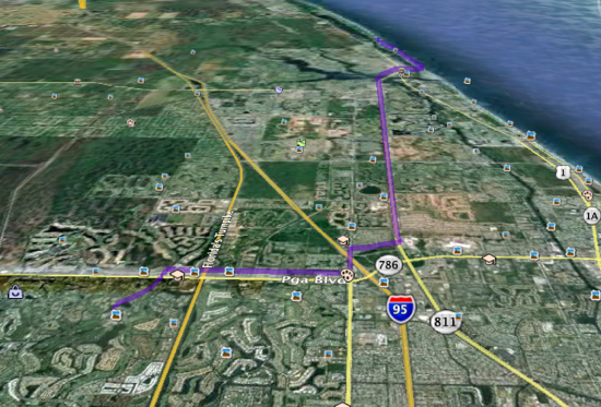 Tiger Woods 15 Mile Commute to Work From Jupiter Island Home - Echo
